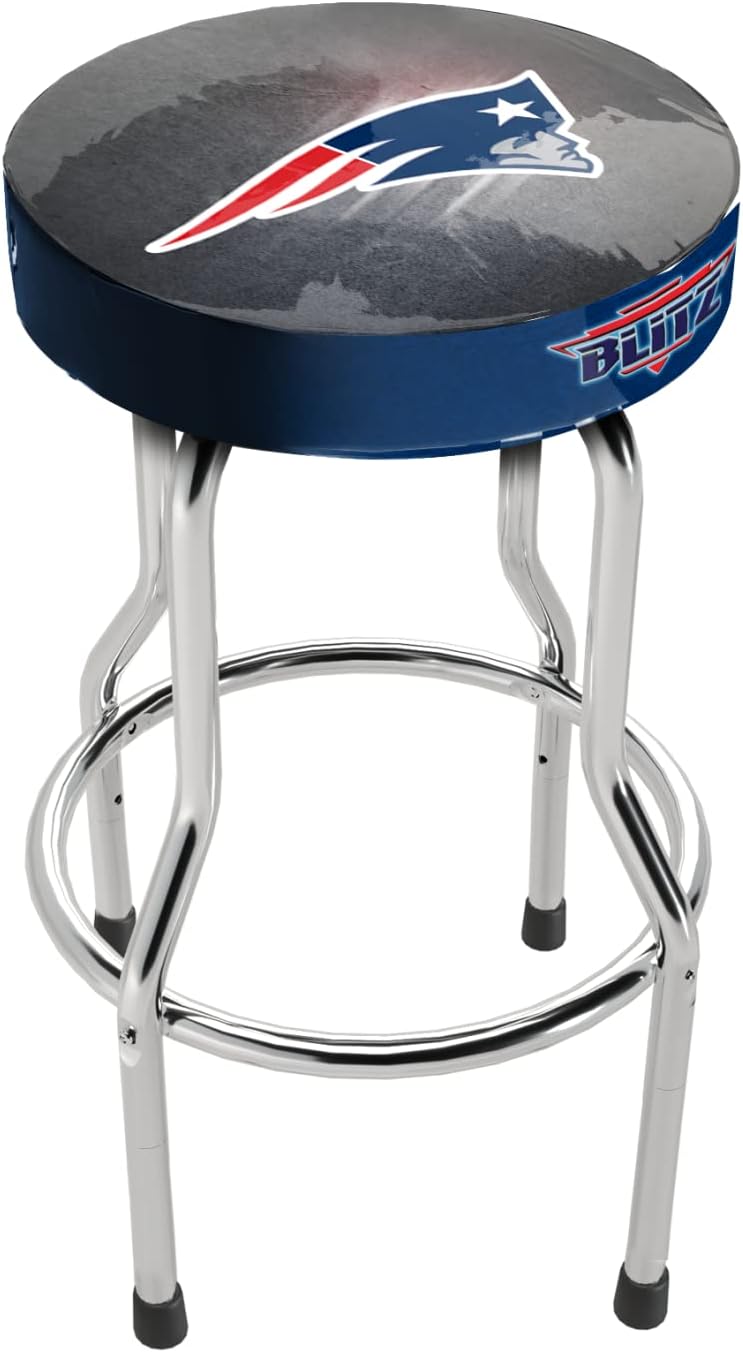 Arcade1Up Adjustable Licensed NFL Blitz Pub Stool (New England Patriots), Multicolor (A1UP-Patriots Stool) - Image 2